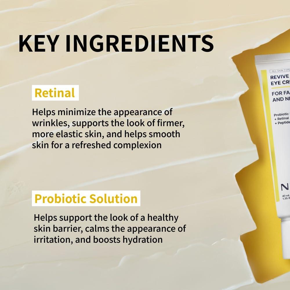 NIDA Crema Revitalizante para Ojos 40ml | Probioticos, Retinal, Péptidos