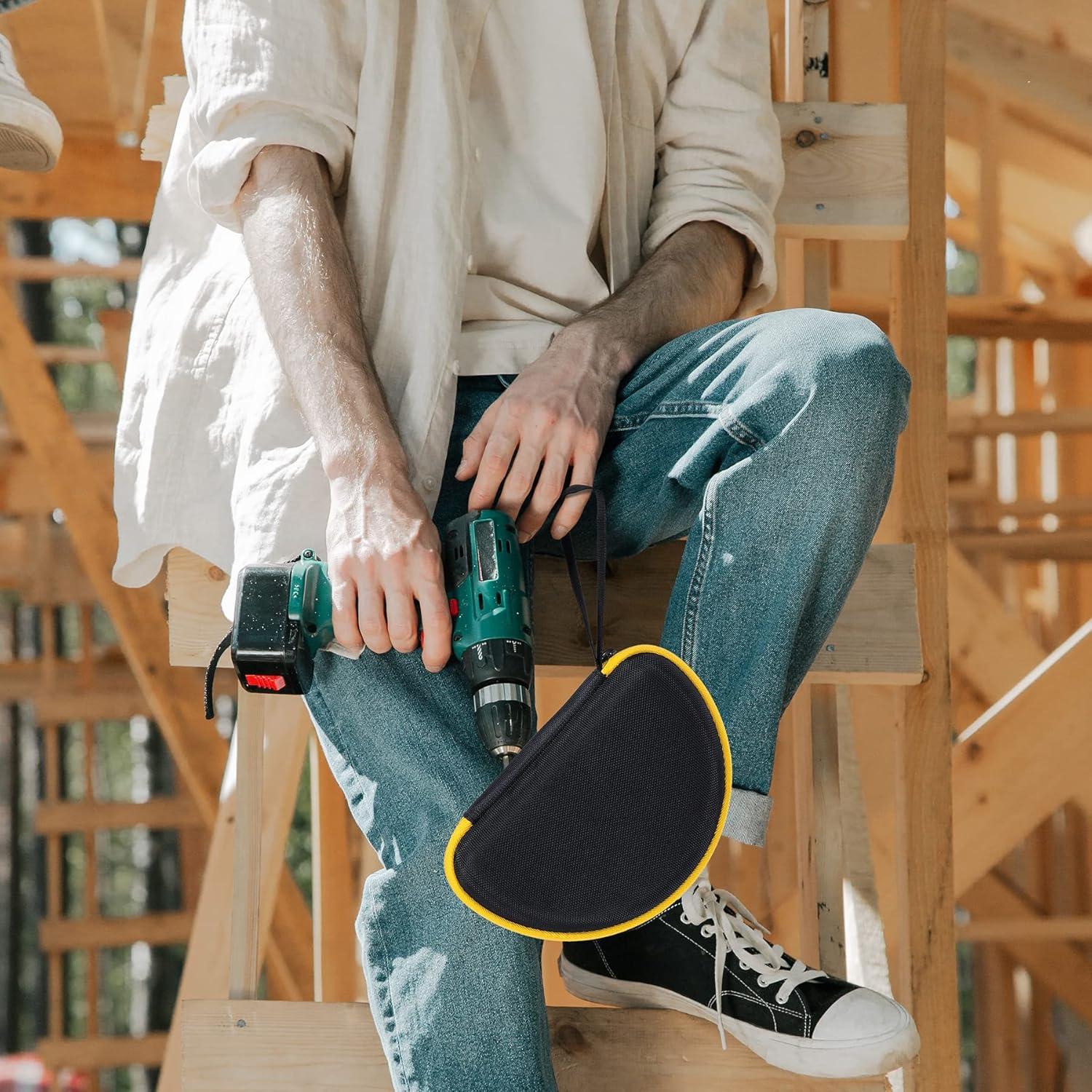 Funda Dura Khanka para Gafas DEWALT DPG82-11/DPG82-21 Amarillo