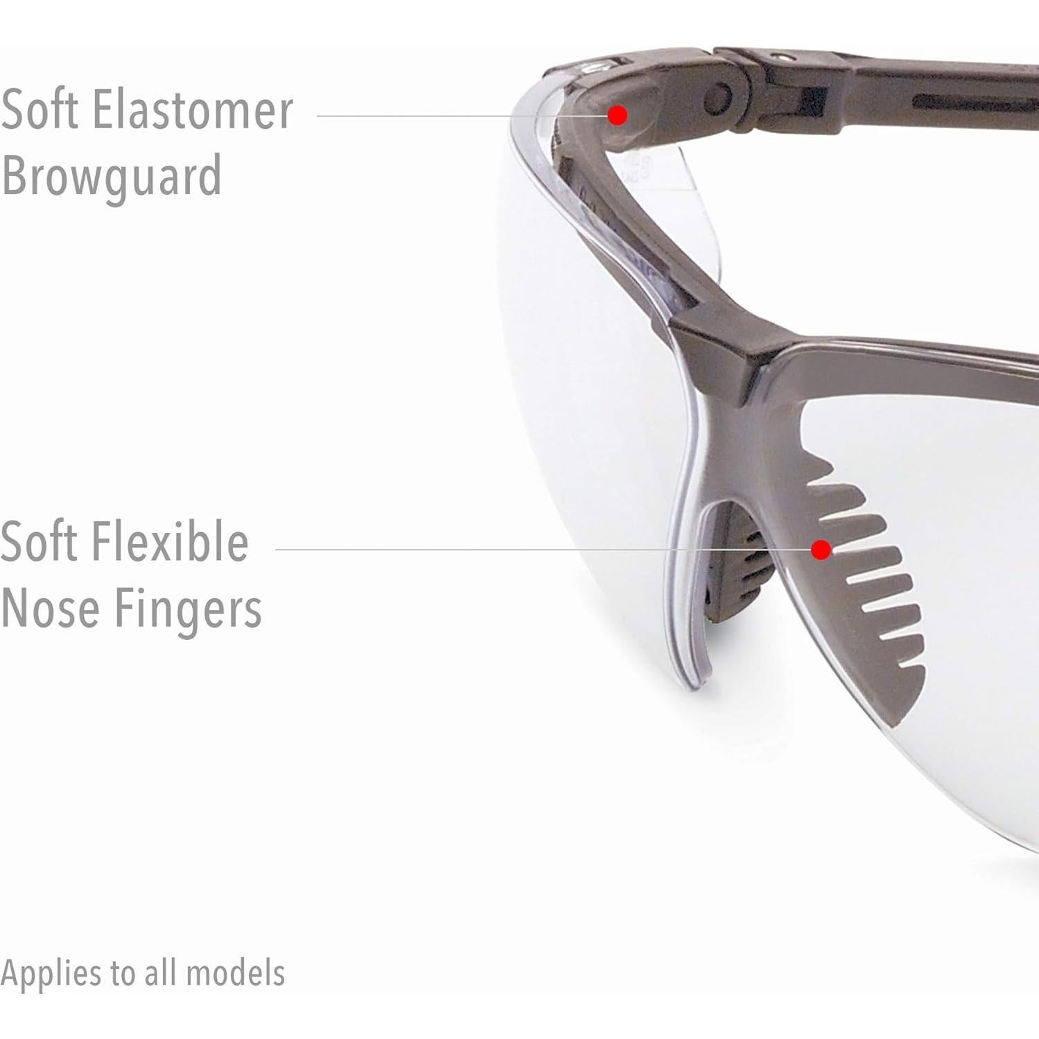 Gafas de Seguridad Uvex Genesis XC, Marco Negro, Lente Clara