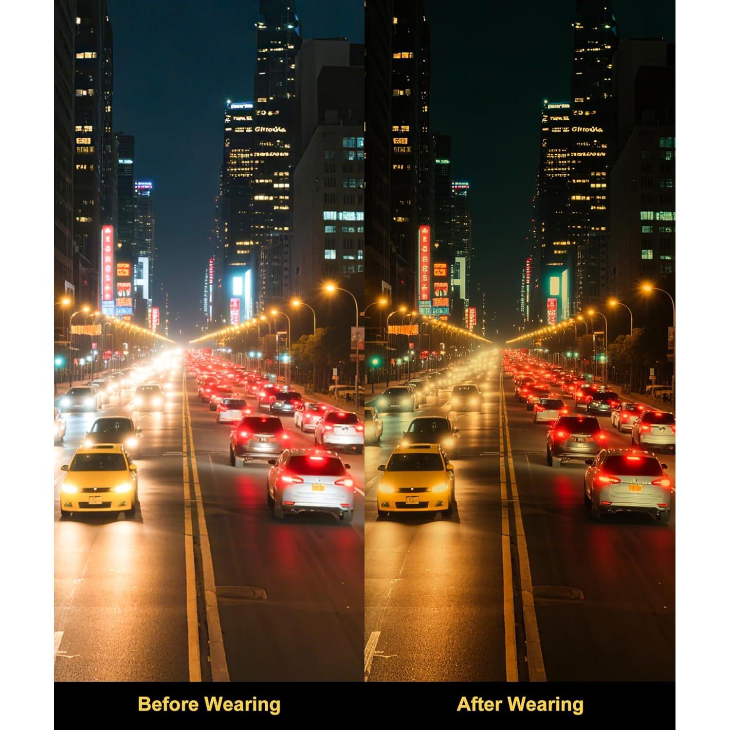 Gafas de Conducción Nocturna CAXMAN HD Polarizadas Amarillas