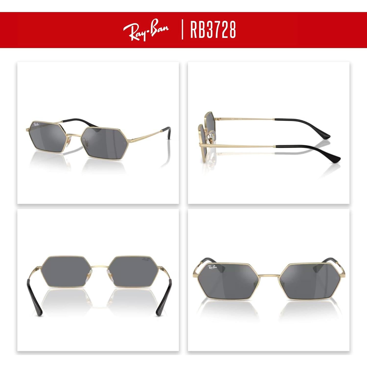 Gafas de sol Ray-Ban RB3728 Yevi Hexagonal Unisex 58mm