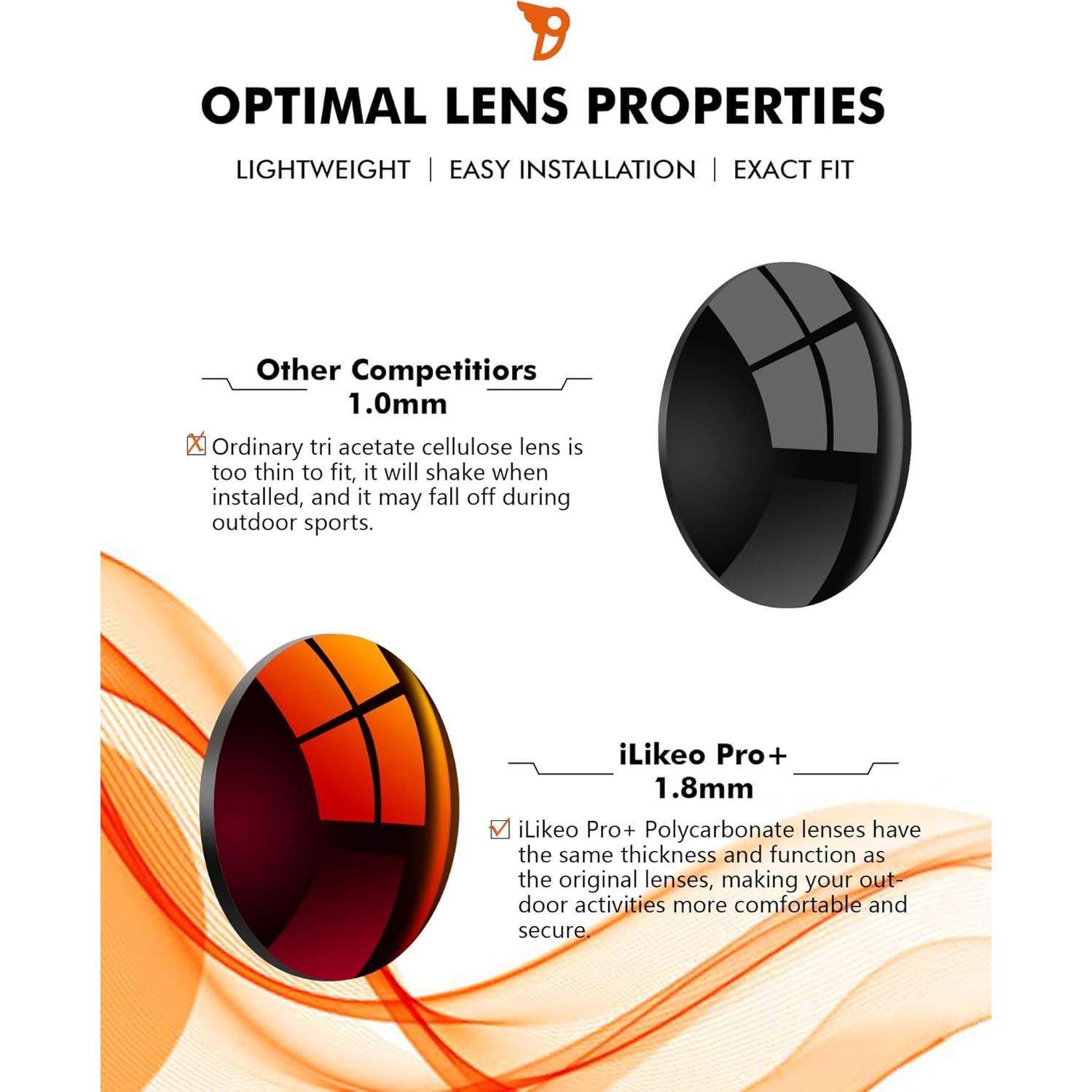 Lentes de Reemplazo iLikeo Pro+ para Gafas Oakley RadarLock