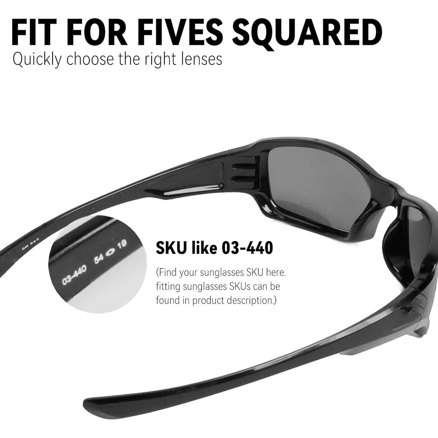 Lentes de Reemplazo Oakley Fives Squared Amarillo No Polarizado