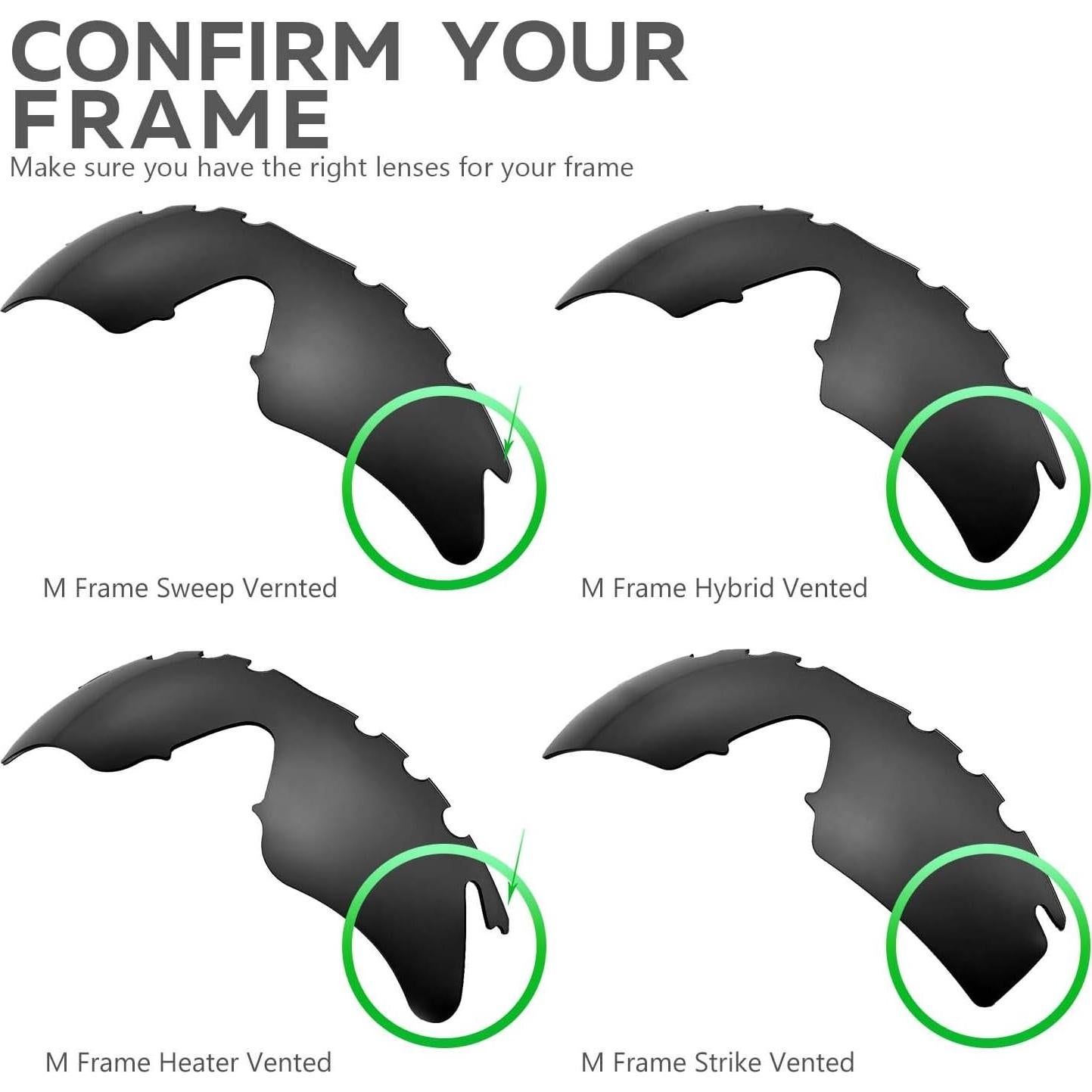 Lentes de Reemplazo Amarillos No Polarizados para Gafas Oakley M Frame