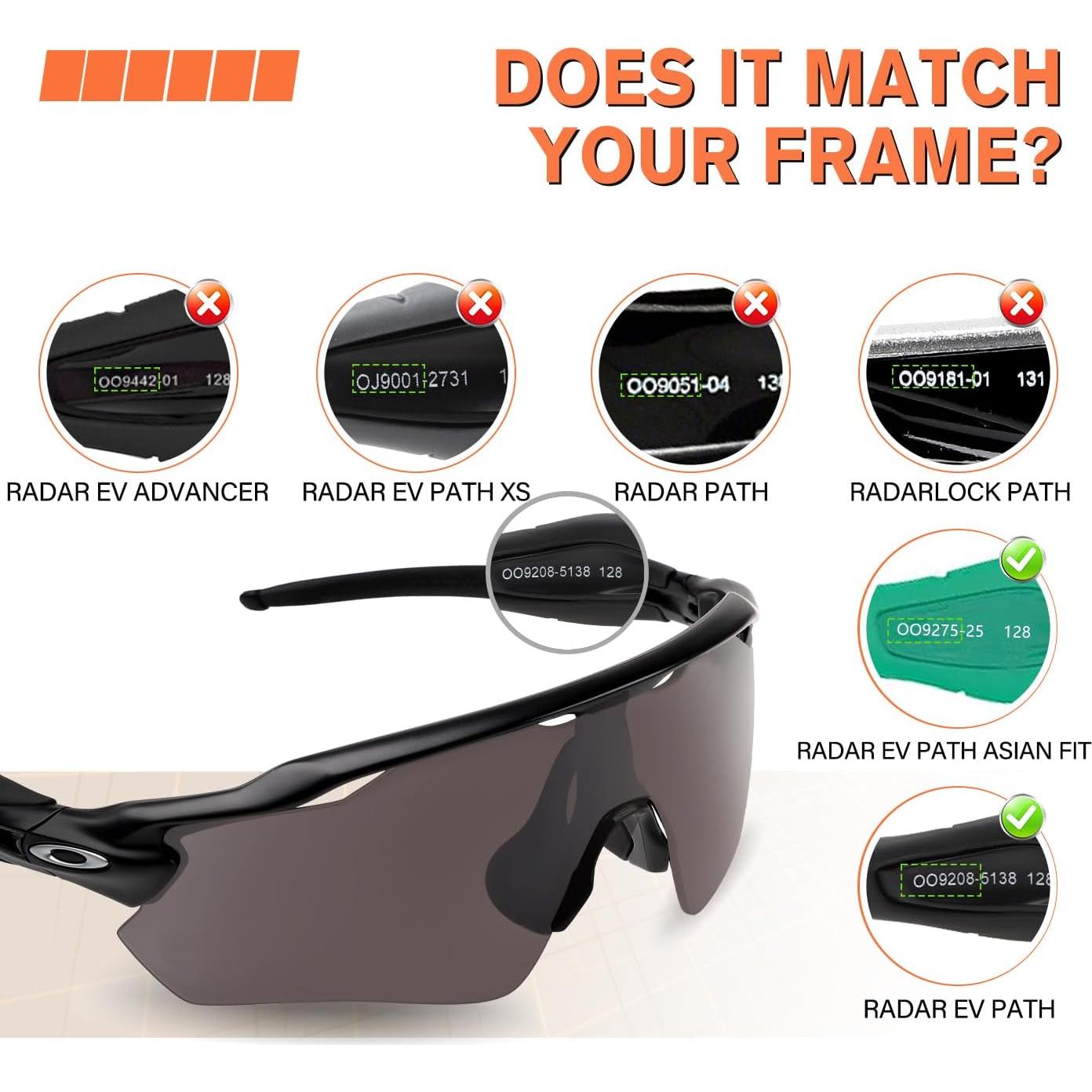 Lentes de Reemplazo Polarizados NxcGeta para Oakley Radar EV Path