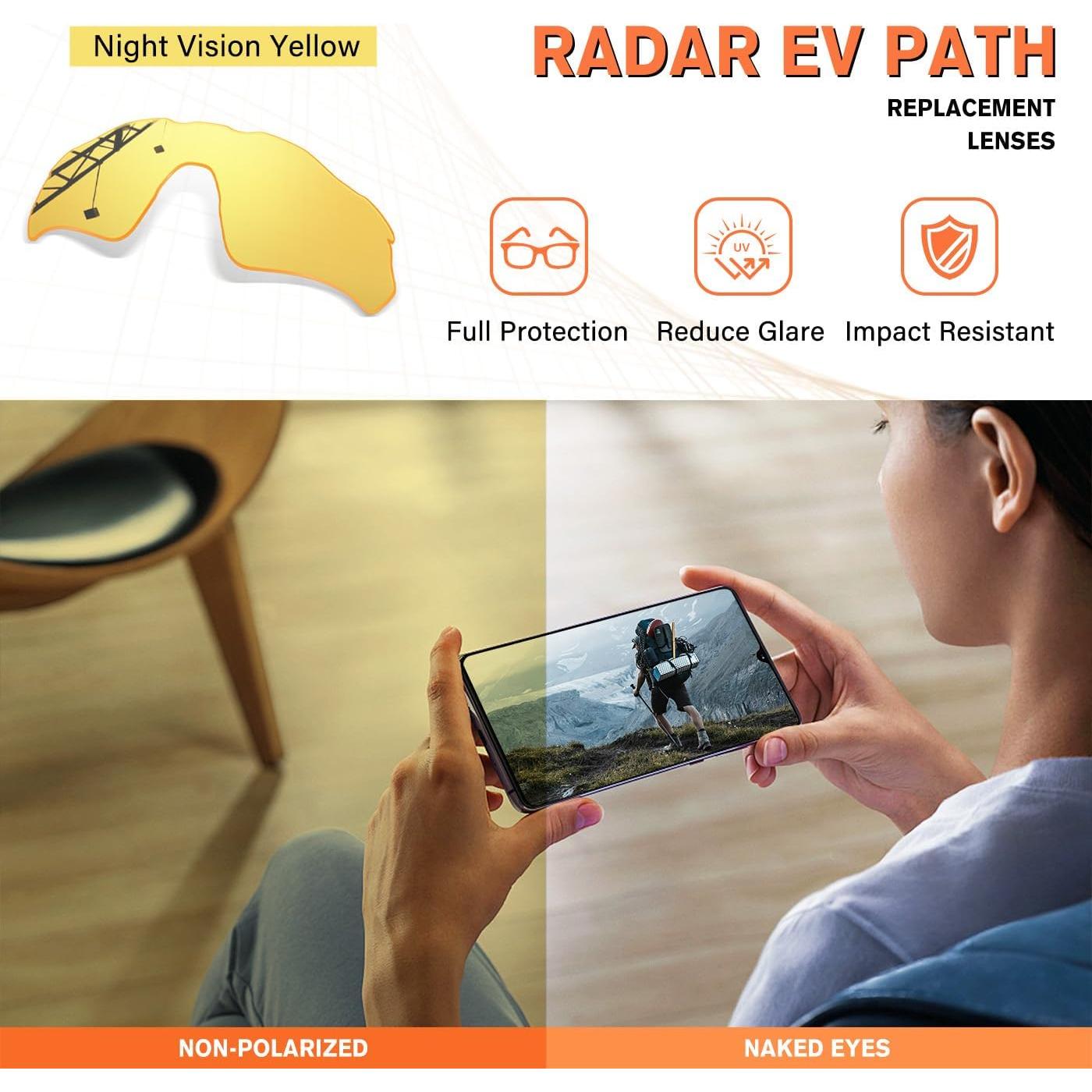 Lentes de Reemplazo Polarizados NxcGeta para Oakley Radar EV Path