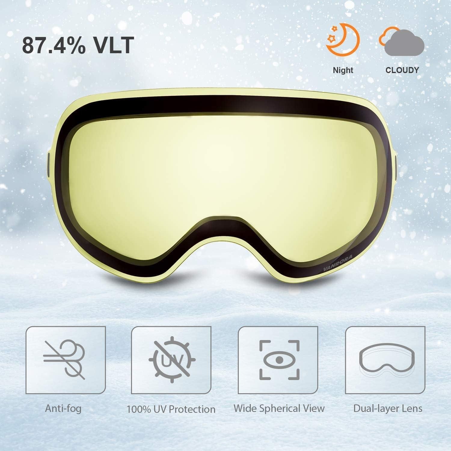 Lente de Reemplazo VANRORA X-Mag Antivaho UV 100% Amarilla