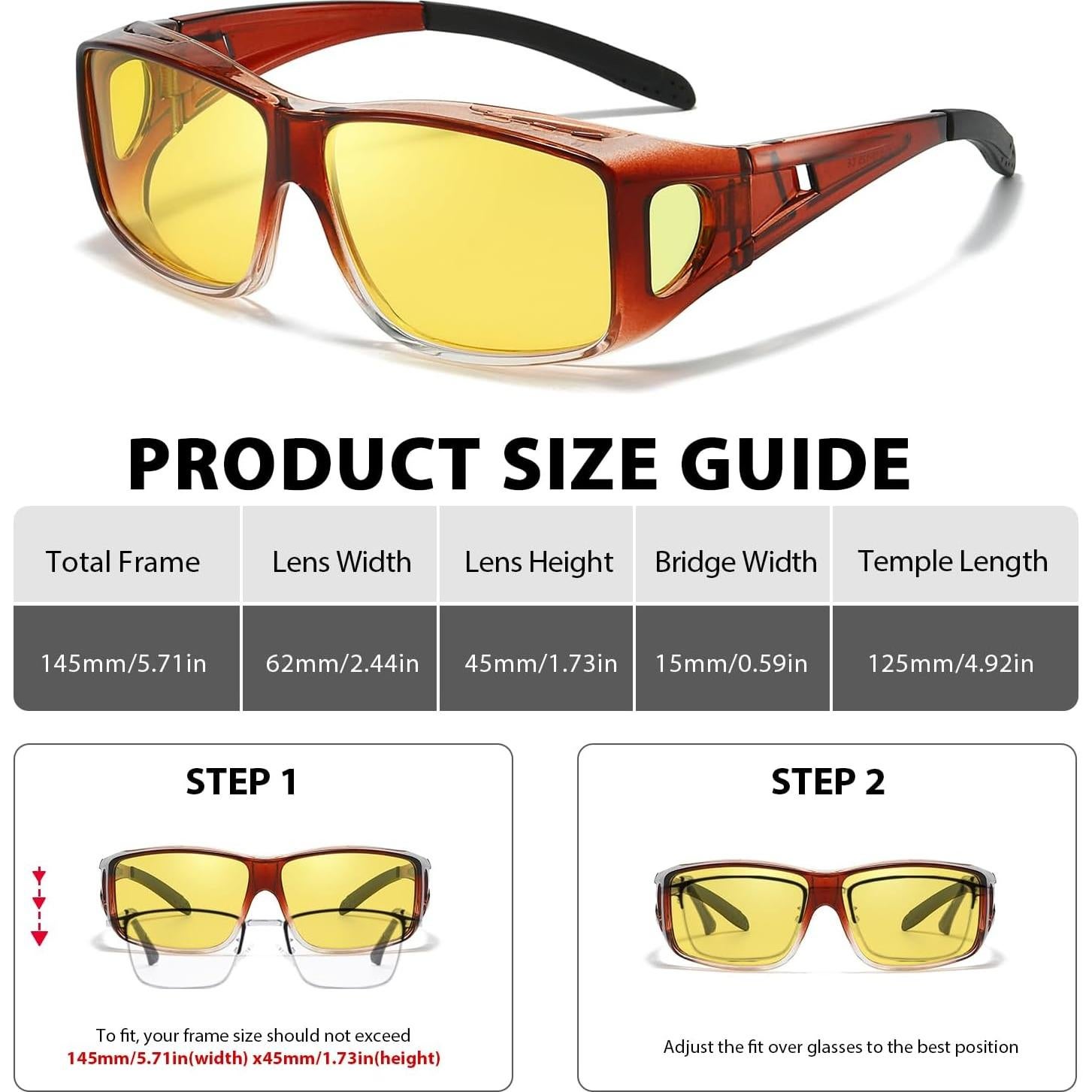 Gafas de Visión Nocturna VIEWBETTER Lentes Amarillos Polarizados