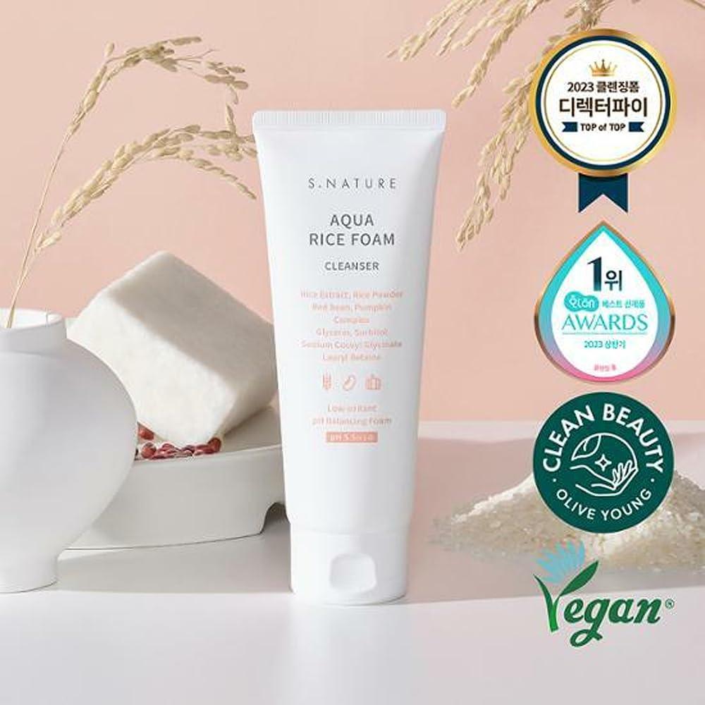 Limpiador Espumoso de Arroz S NATURE 160ml - Cuidado Facial Coreano