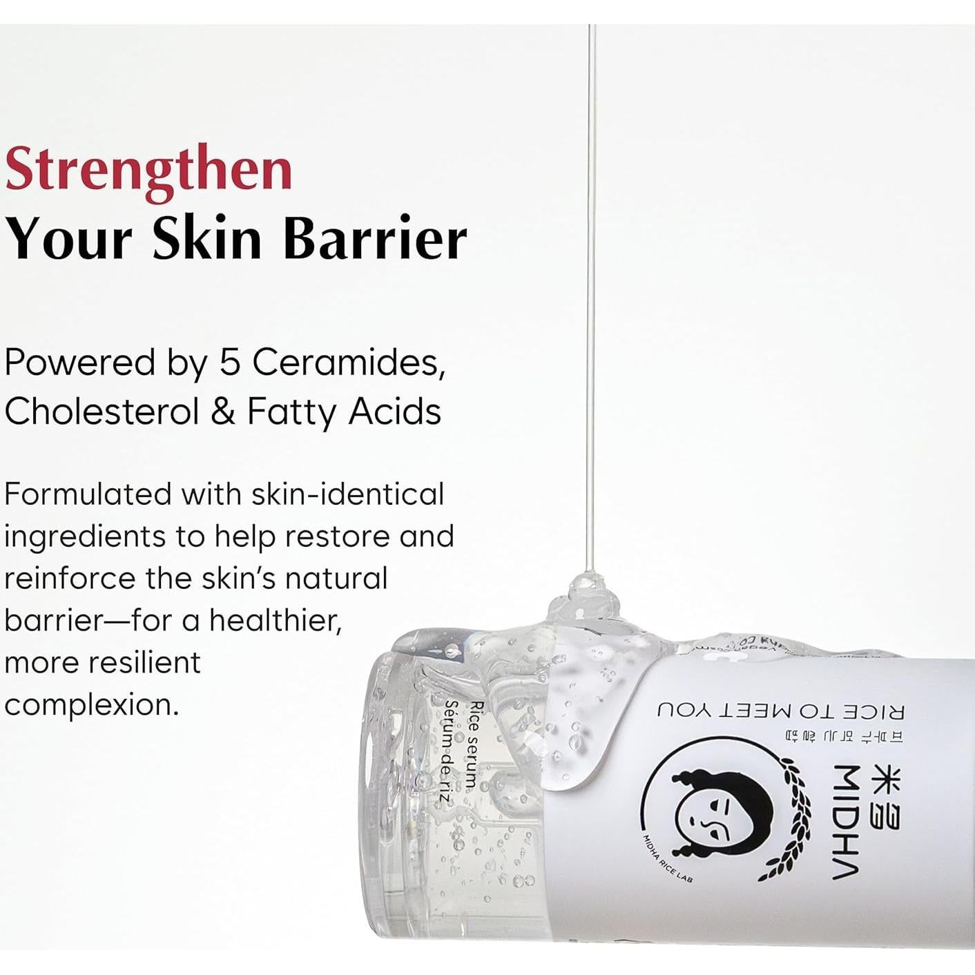 Suero de Arroz MIDHA 50ml - Hidratación Profunda y Barrera Cutánea