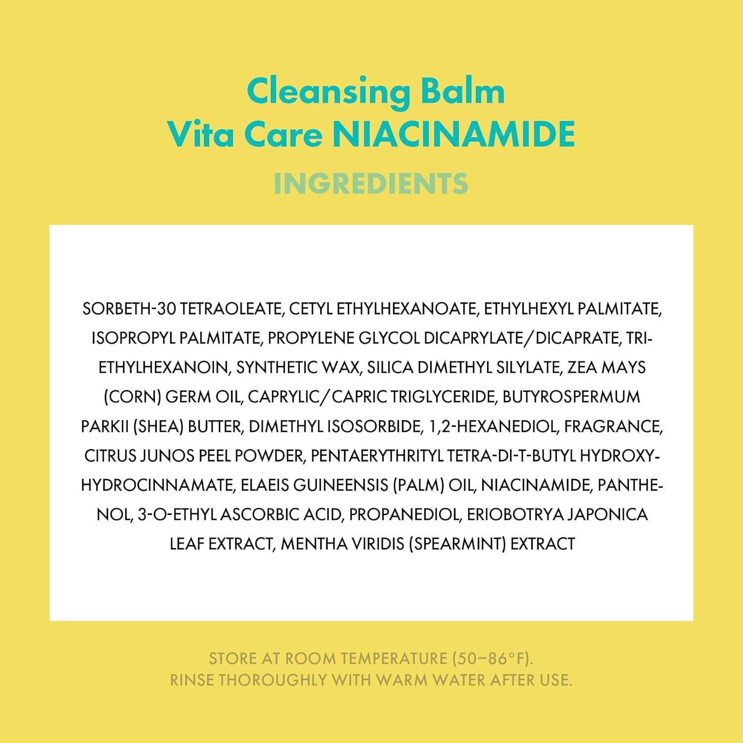 Bálsamo Limpiador KAHI Vita Care Niacinamida 49.9 ml - Desmaquillante Exfoliante con Vitaminas B y C