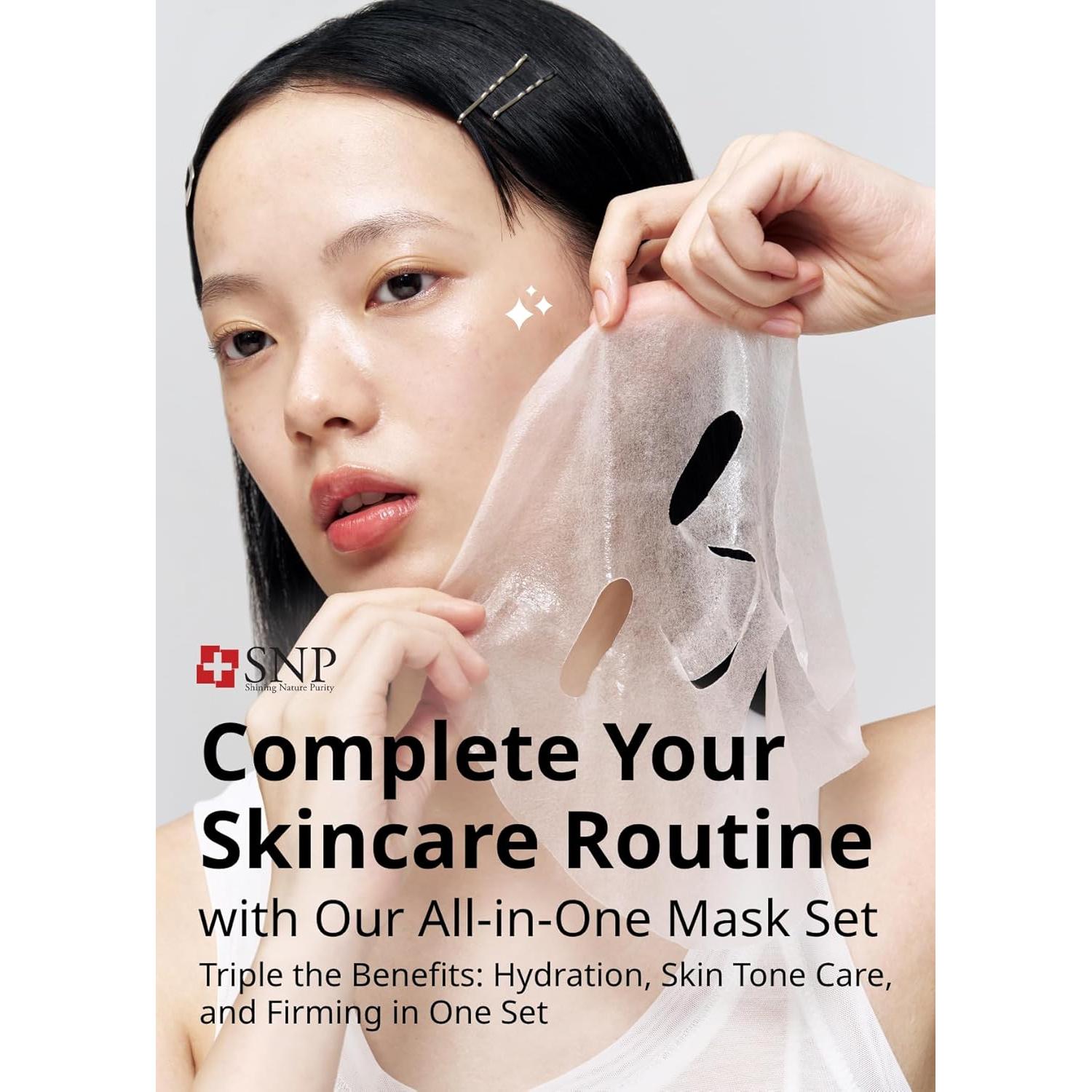 Conjunto de Mascarillas SNP - 12 Mascarillas Hidratantes Coreanas