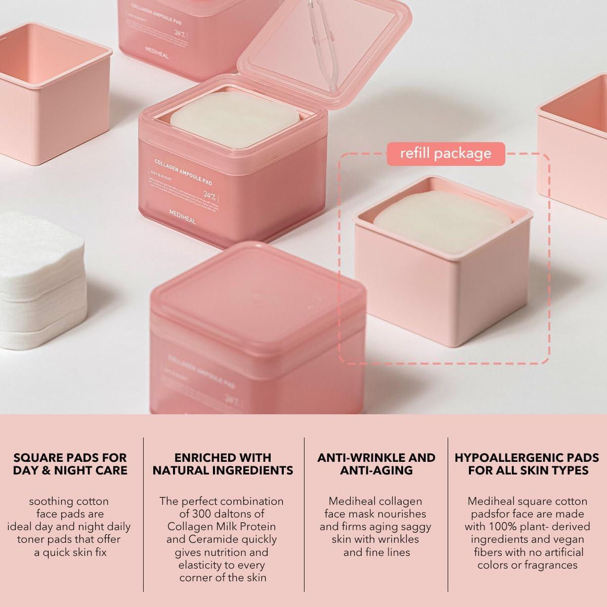 Almohadillas Reafirmantes Mediheal de Colágeno - 100 Unidades