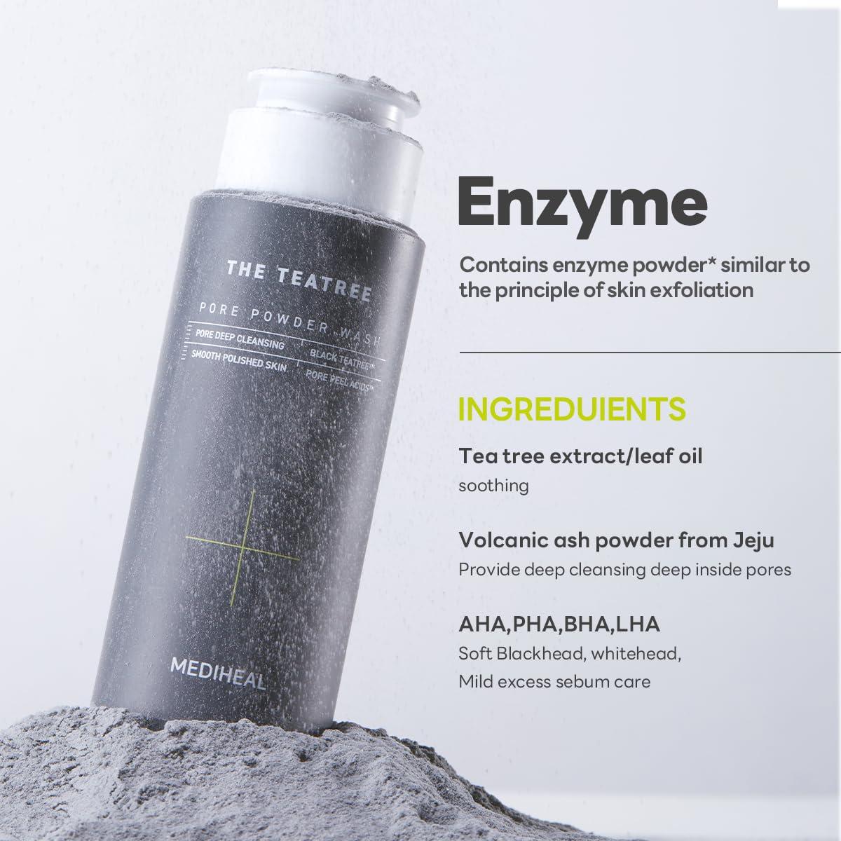 Mediheal Teatree Pore Powder Wash 49.87 g - Limpiador Suave