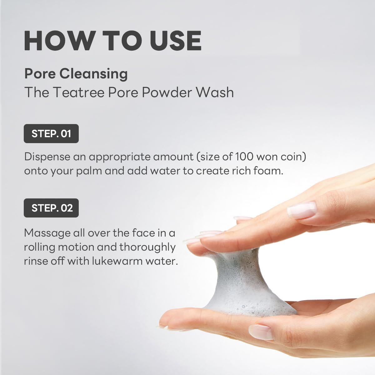 Mediheal Teatree Pore Powder Wash 49.87 g - Limpiador Suave