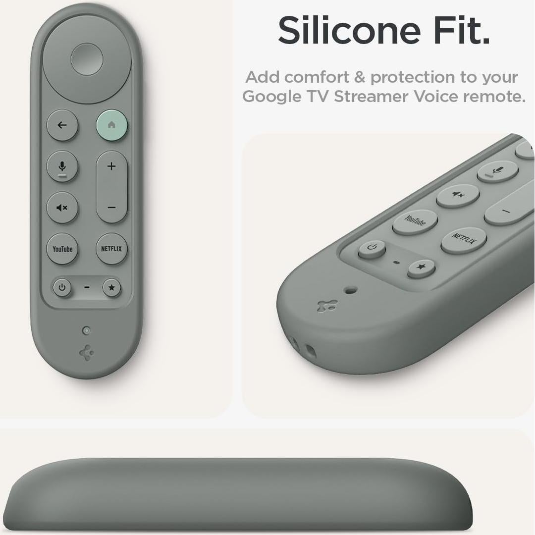 Funda de Silicona Spigen para Control Remoto Google TV 4K - Avellana