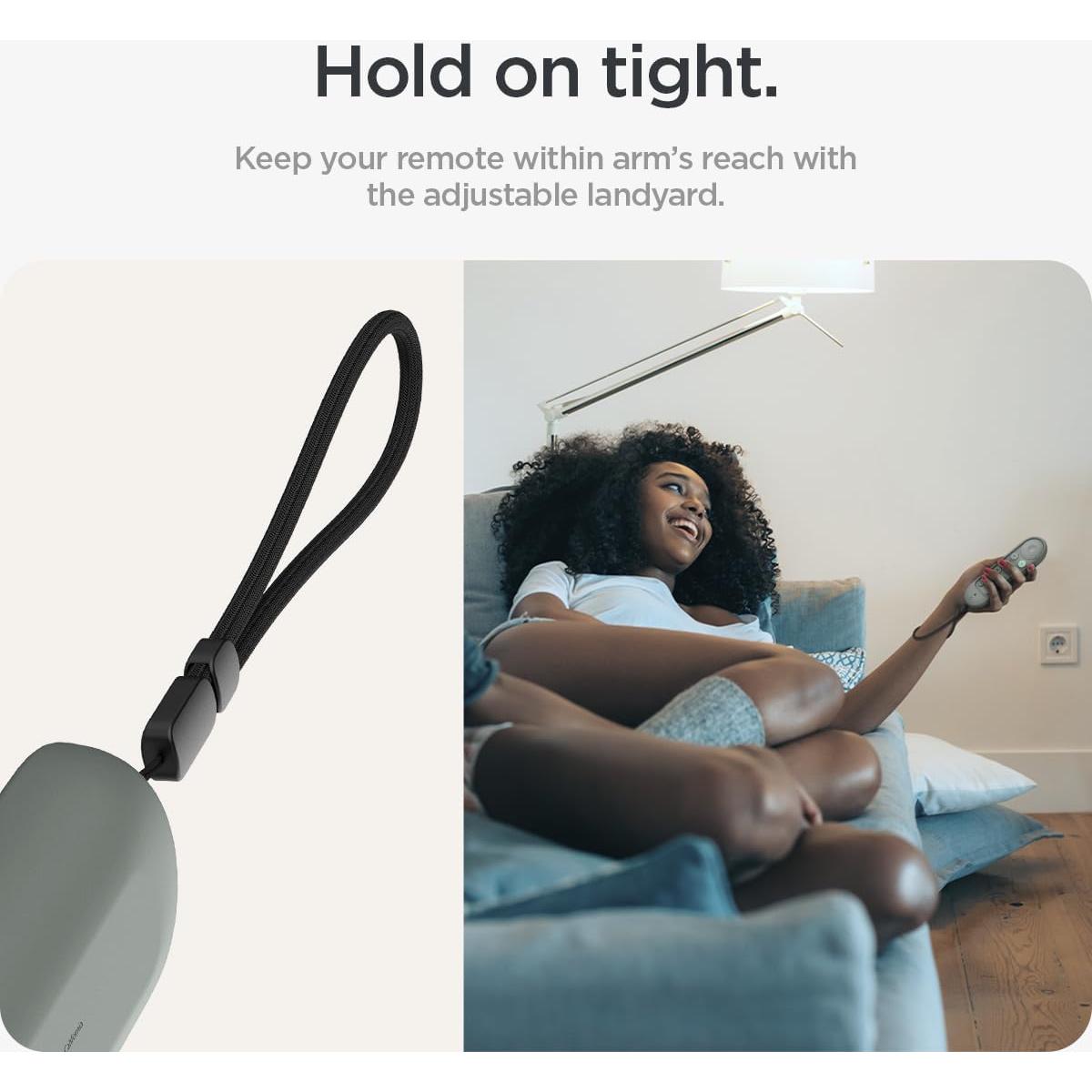 Funda de Silicona Spigen para Control Remoto Google TV 4K - Avellana