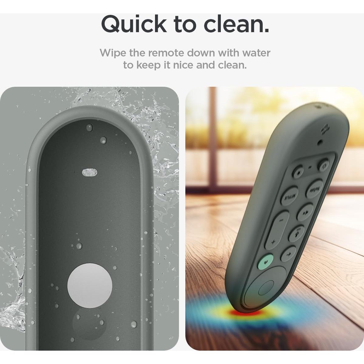 Funda de Silicona Spigen para Control Remoto Google TV 4K - Avellana