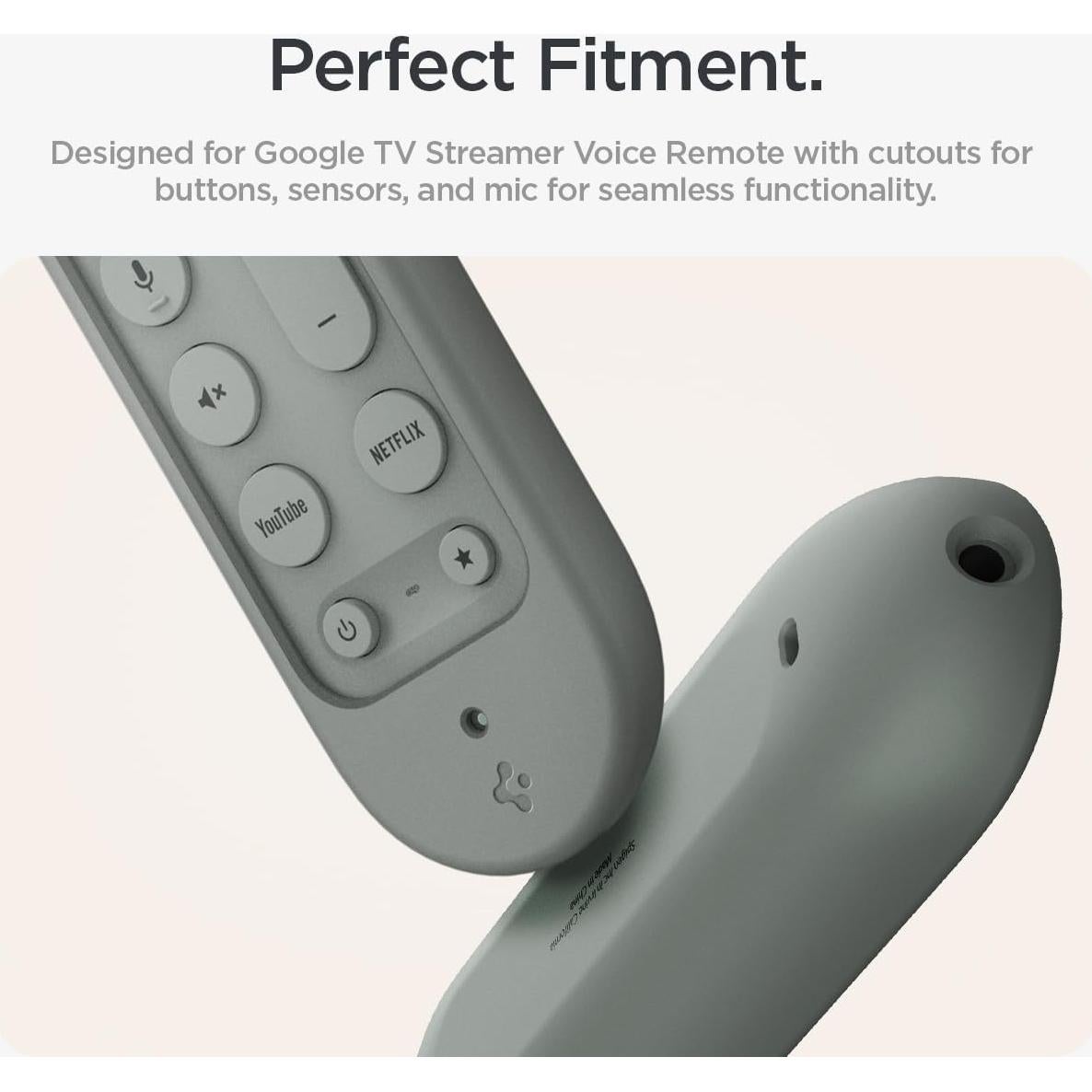 Funda de Silicona Spigen para Control Remoto Google TV 4K - Avellana