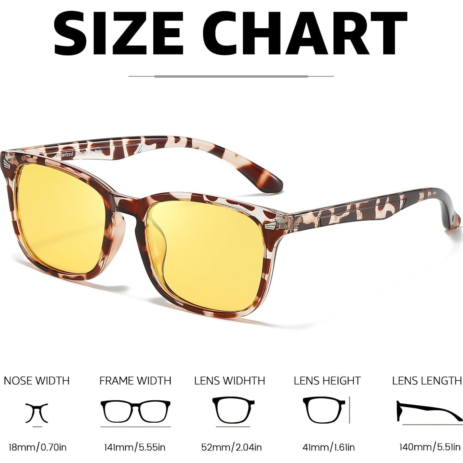 Gafas de Visión Nocturna Myiaur para Mujeres - 2 Pack Amarillas UV400