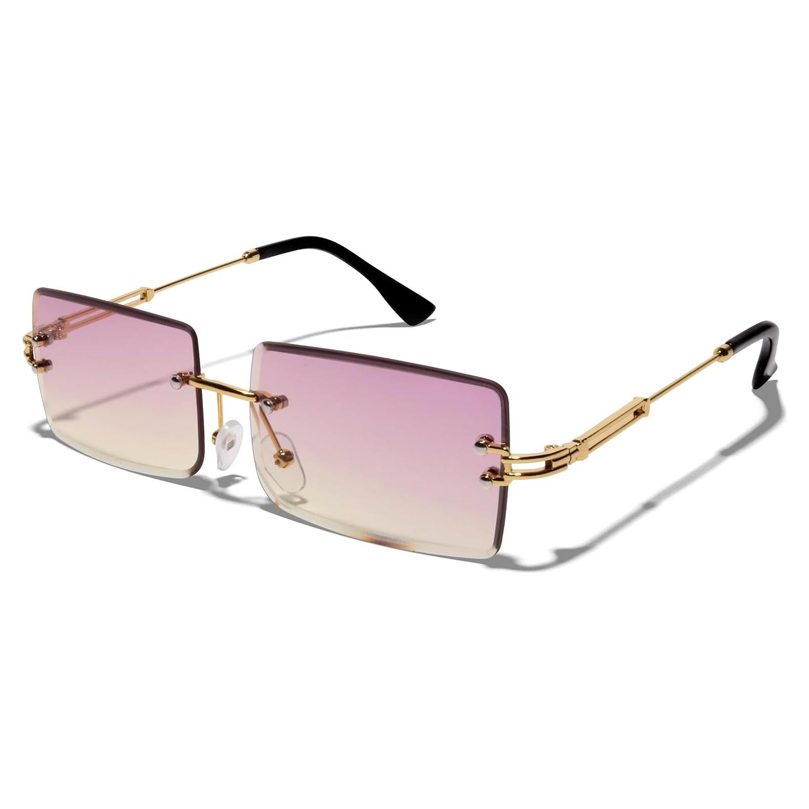 Gafas de sol retro UV400 con lente degradada oceánica unisex