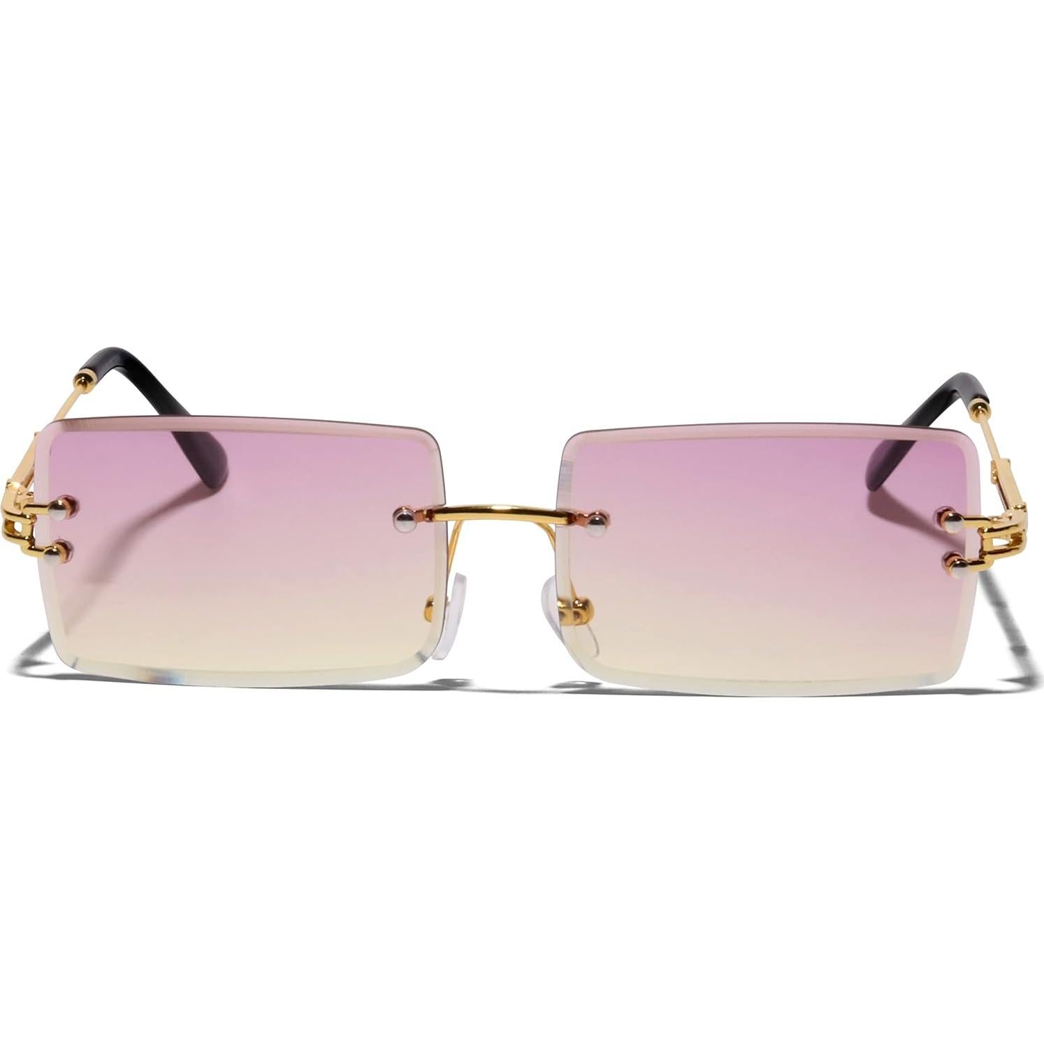 Gafas de sol retro UV400 con lente degradada oceánica unisex