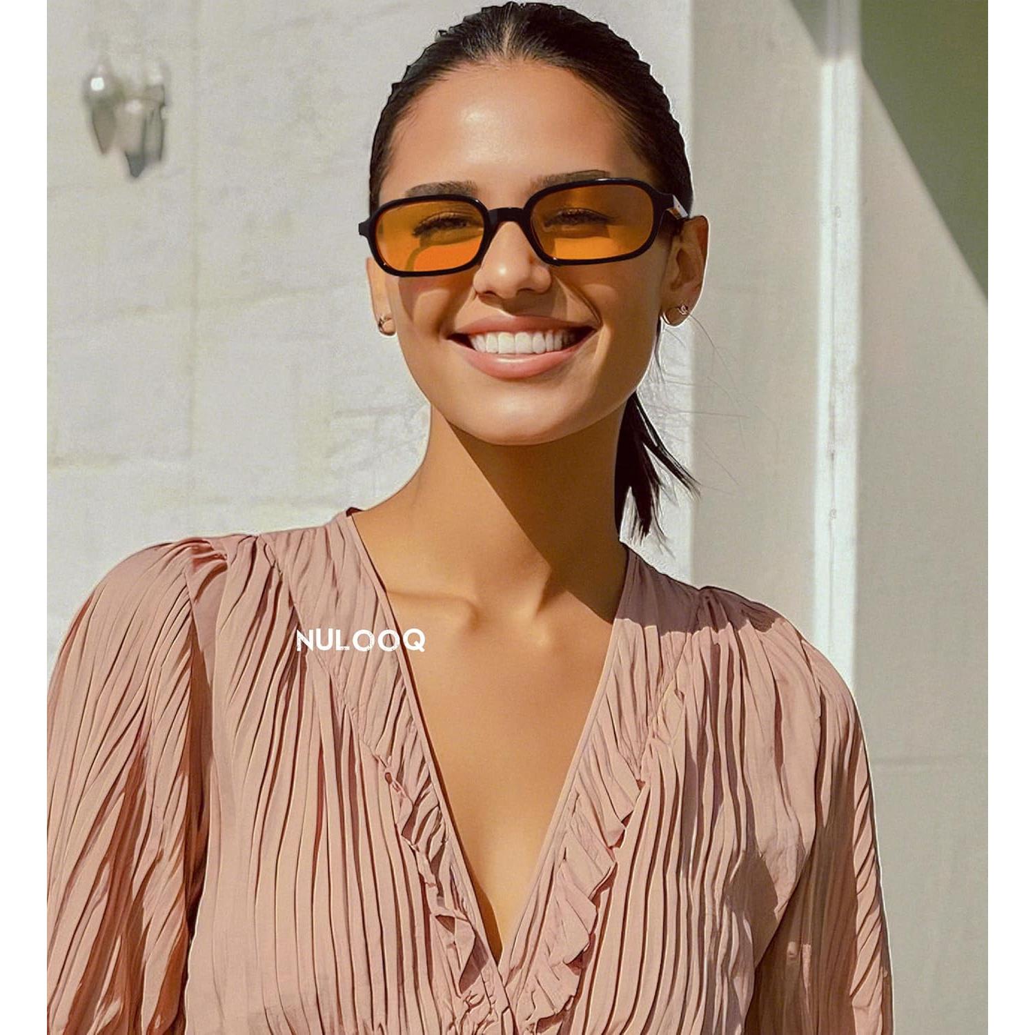 Gafas de Sol Rectangulares NULOOQ para Mujeres UV400