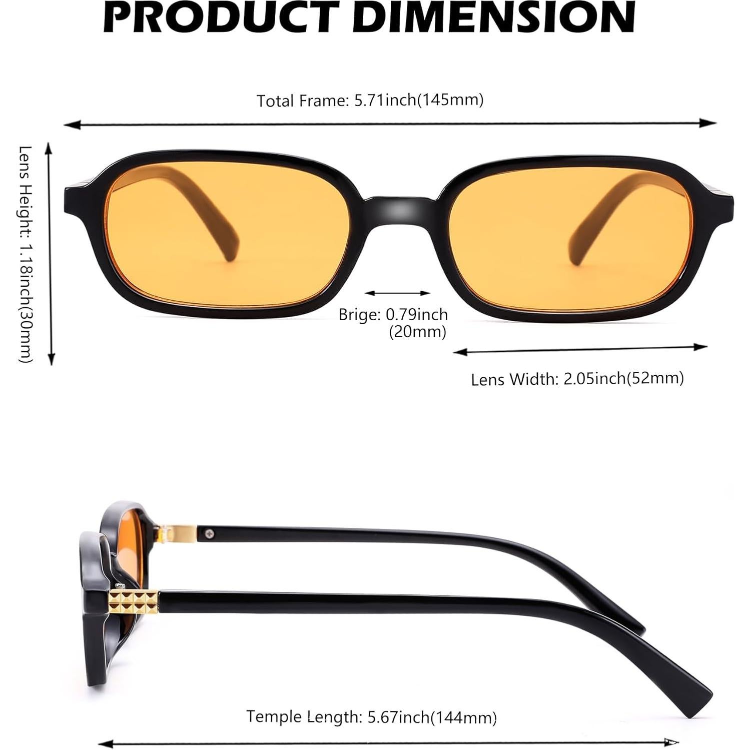 Gafas de Sol Rectangulares NULOOQ para Mujeres UV400