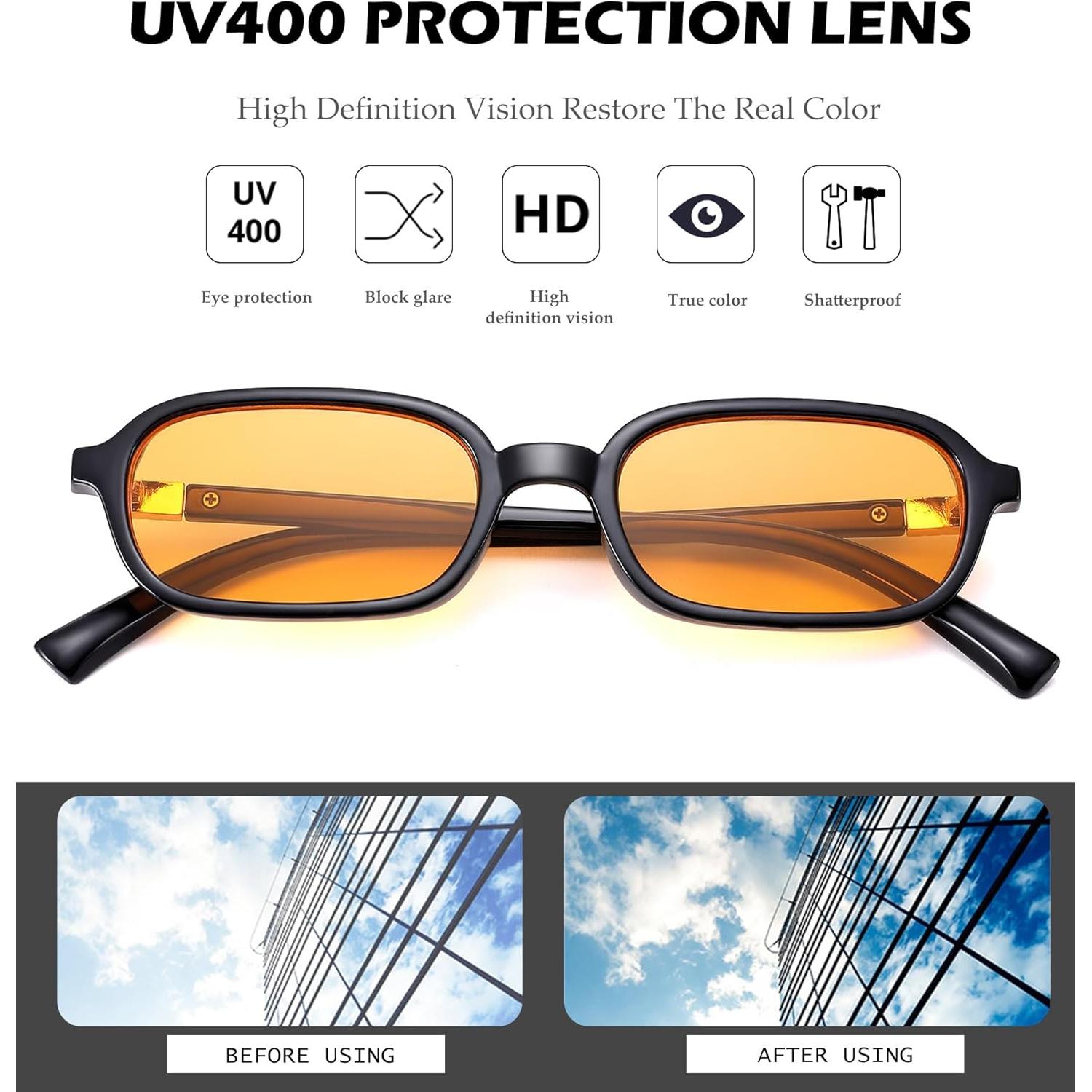 Gafas de Sol Rectangulares NULOOQ para Mujeres UV400