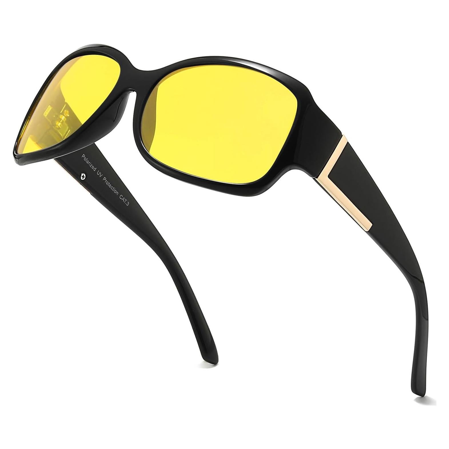 Gafas de sol polarizadas LVIOE para mujeres con lentes amarillos