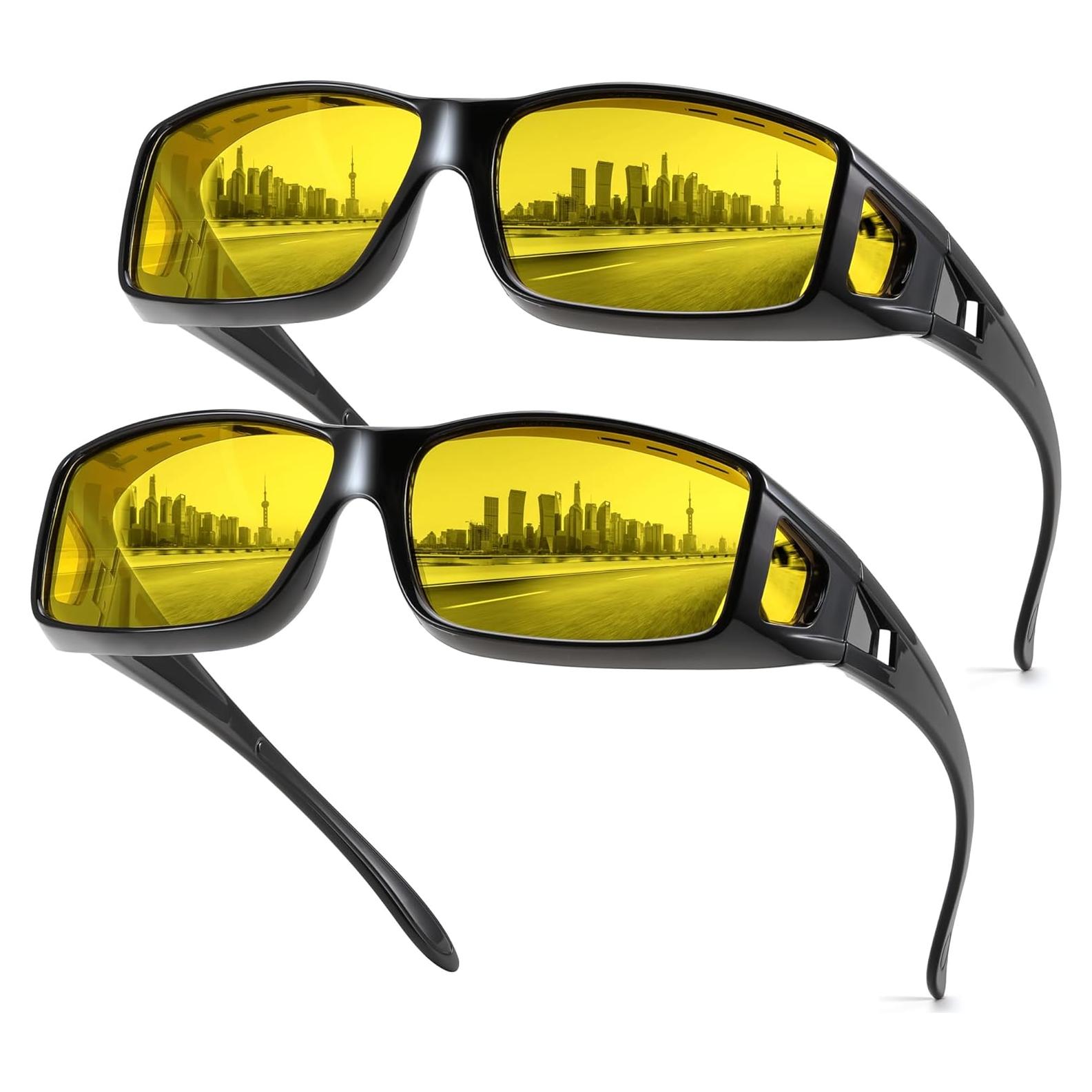 Gafas de Sol FEISEDY para Conducir de Noche Amarillas UV400