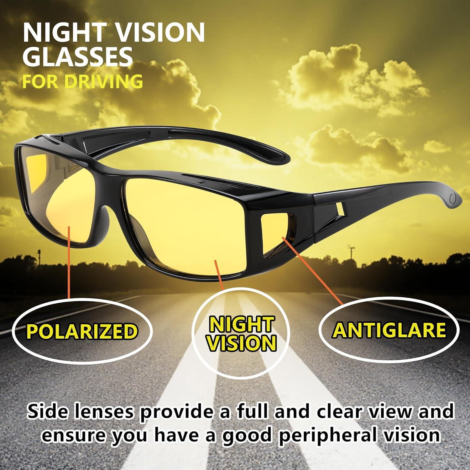 Gafas de Sol FEISEDY para Conducir de Noche Amarillas UV400