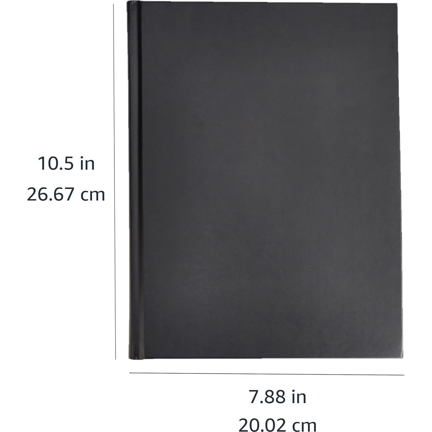 Diarios Profesionales Amazon Basics, 2 Unidades, Negro, 26.67x19.05 cm