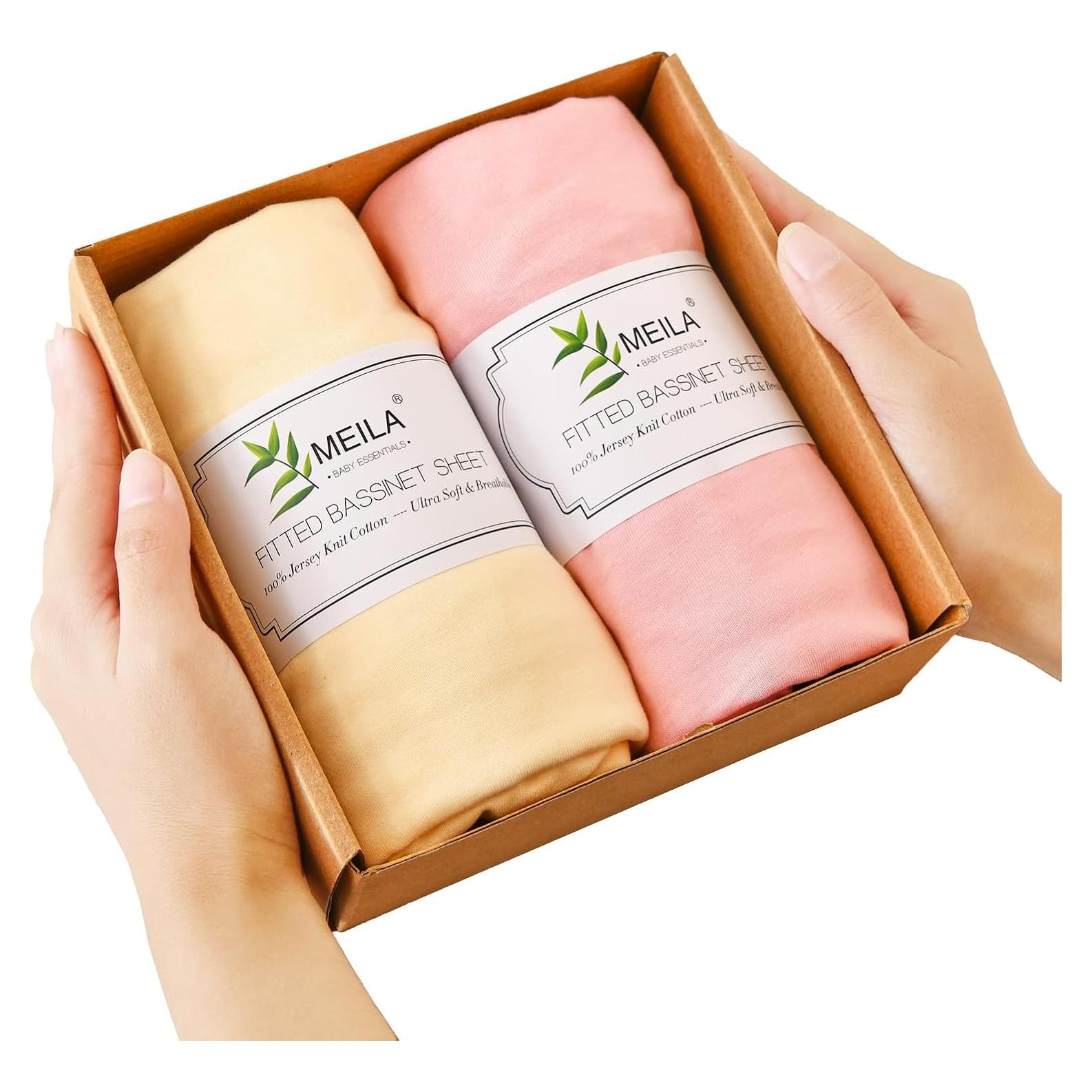 Sábanas Ajustadas para Cuna MEILA 100% Algodón 76.2x45.7 cm