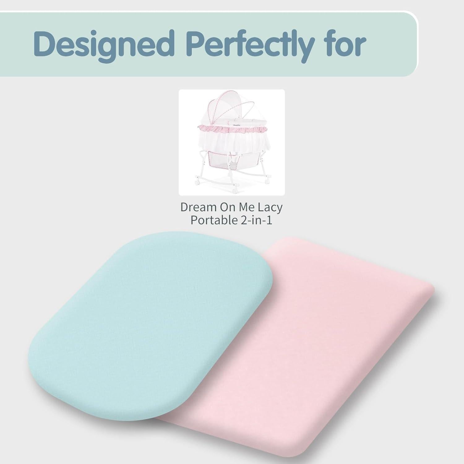 Sábanas Ajustadas para Cuna MEILA 100% Algodón 76.2x45.7 cm