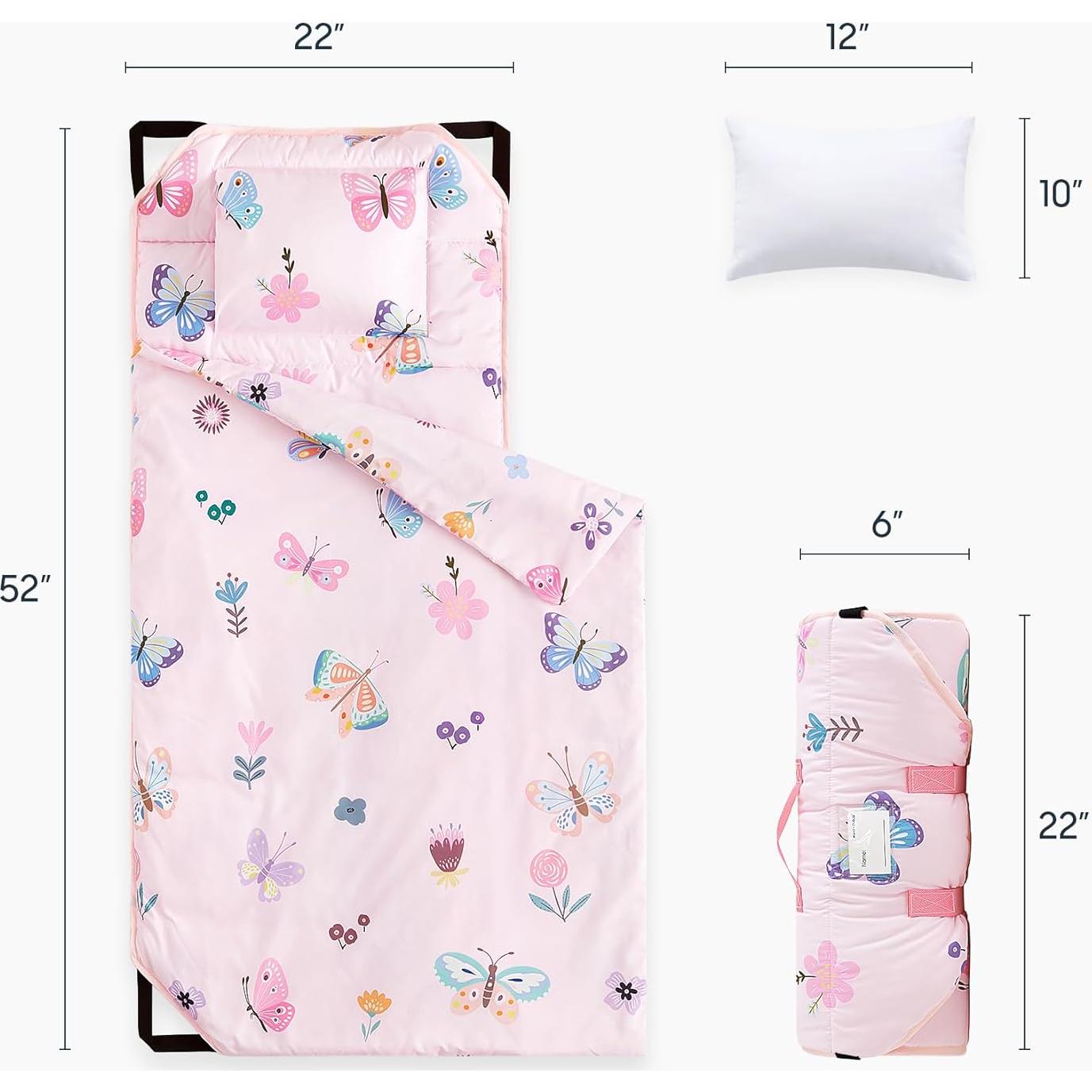 Esterilla de Siesta Despertar en Nube Rosa 132x56 cm con Almohada