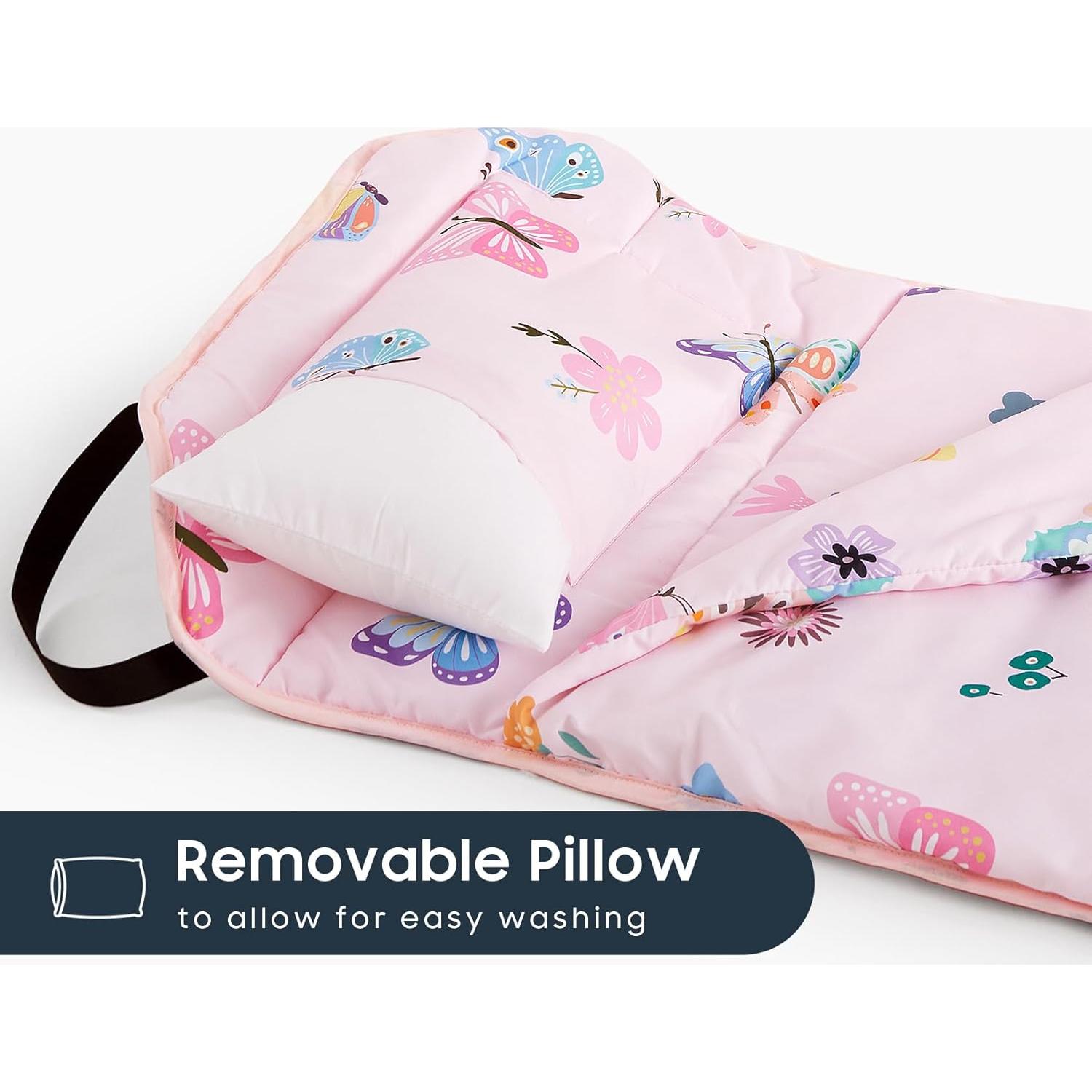 Esterilla de Siesta Despertar en Nube Rosa 132x56 cm con Almohada