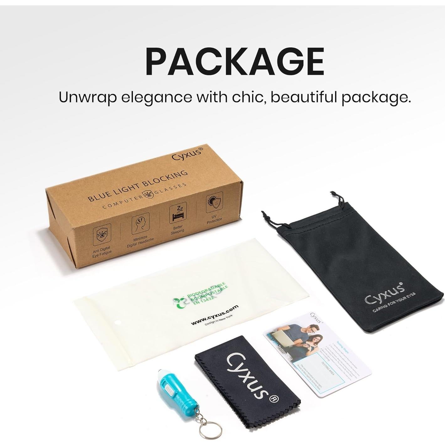 Gafas de Luz Azul Cyxus TR90 Turquesa 8275 Anti Fatiga Ocular