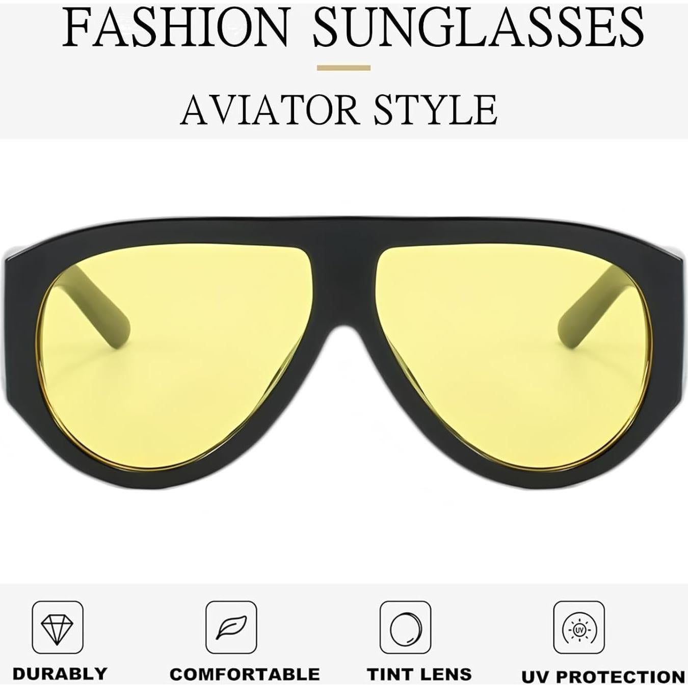 Gafas de sol aviador retro unisex 58mm UV400 - Modelo 1044