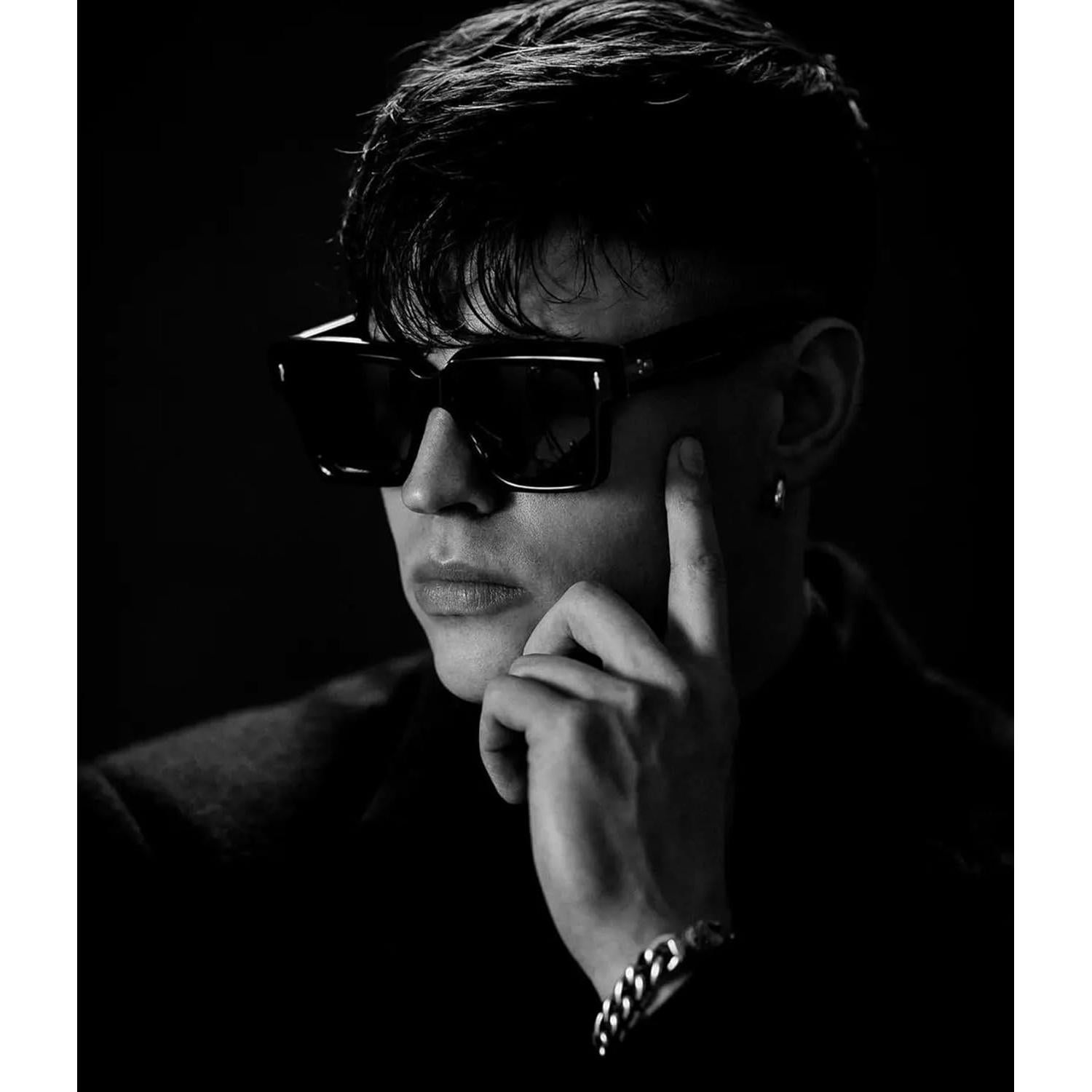 Gafas de sol cuadradas EYLRIM unisex con lentes UV400 negras