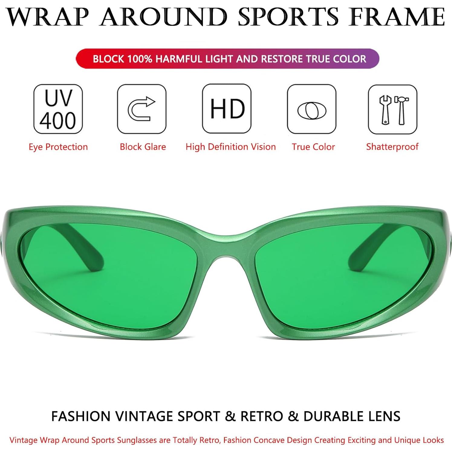 Gafas de sol deportivas AIEYEZO envolventes unisex 65mm