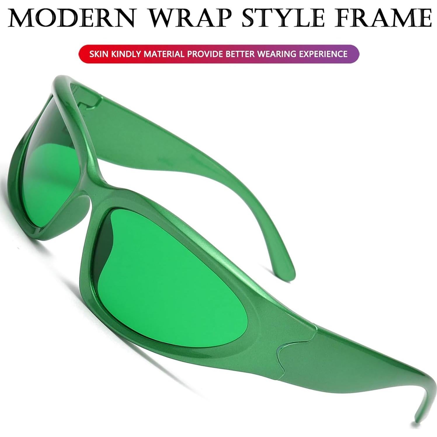 Gafas de sol deportivas AIEYEZO envolventes unisex 65mm