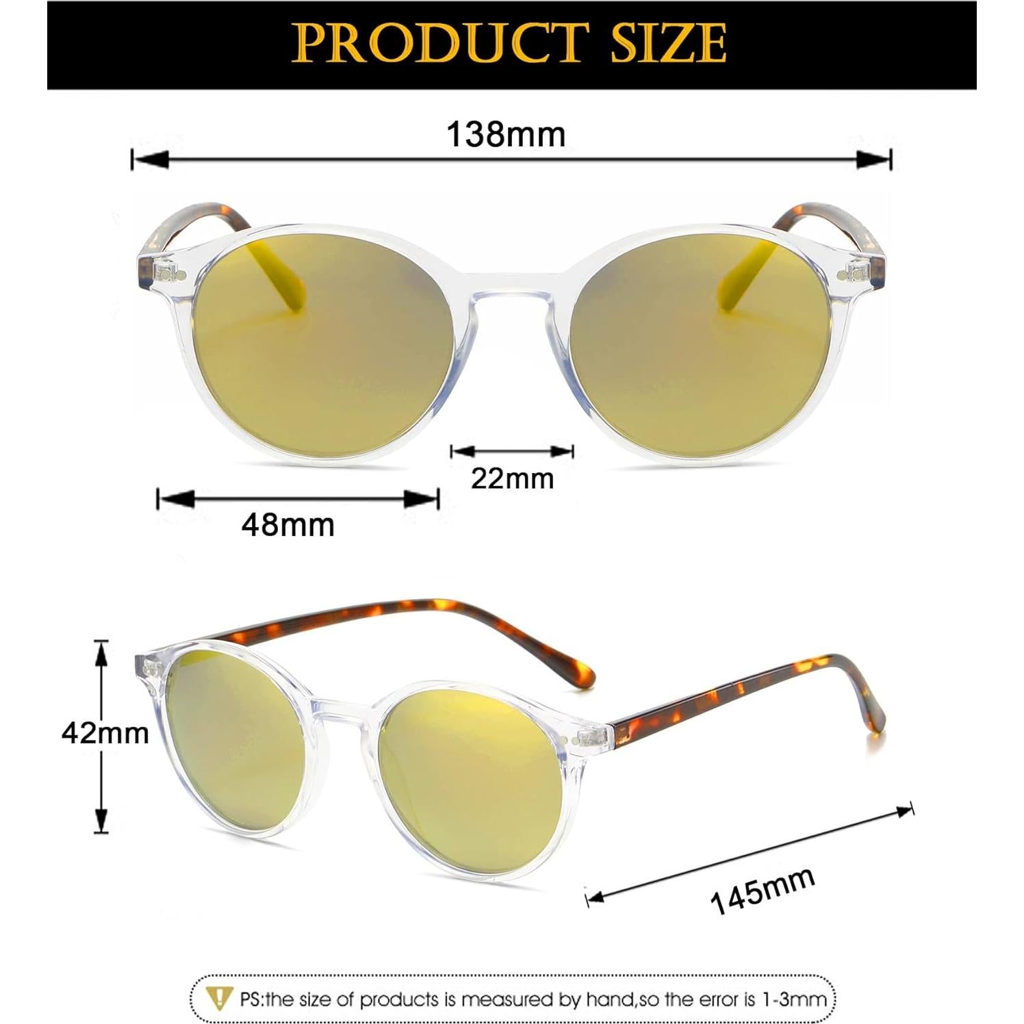 Gafas de sol polarizadas EYLRIM EYL5015 unisex marco circular