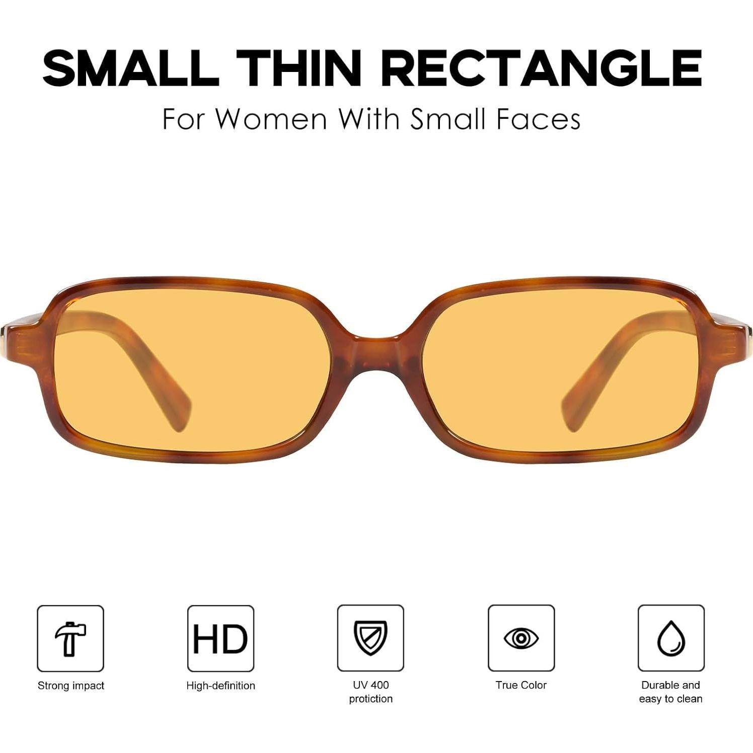 Gafas de Sol Rectangulares Estrechas Mosanana MS52479 UV400