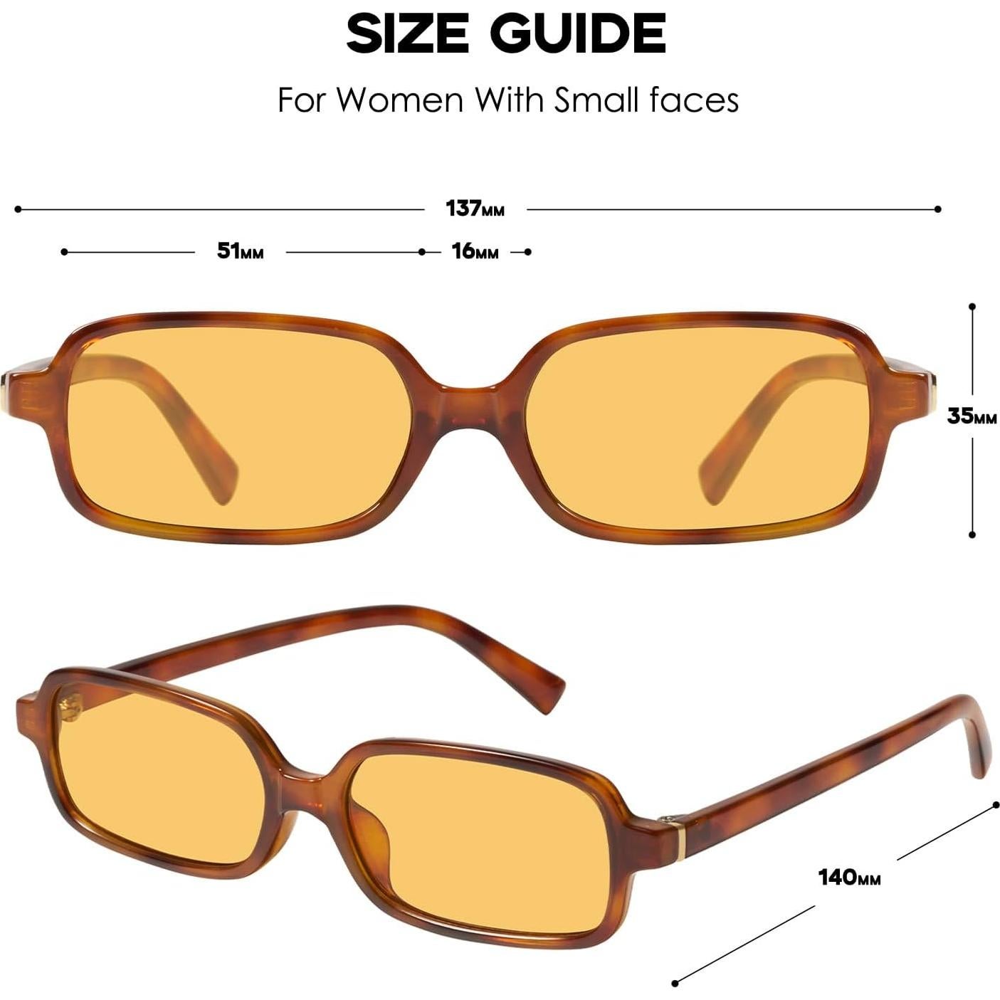 Gafas de Sol Rectangulares Estrechas Mosanana MS52479 UV400