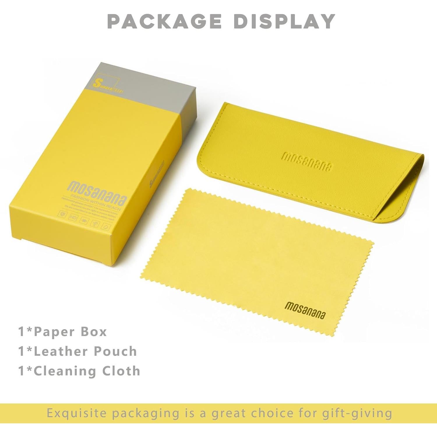 Gafas de Sol Rectangulares Estrechas Mosanana MS52479 UV400