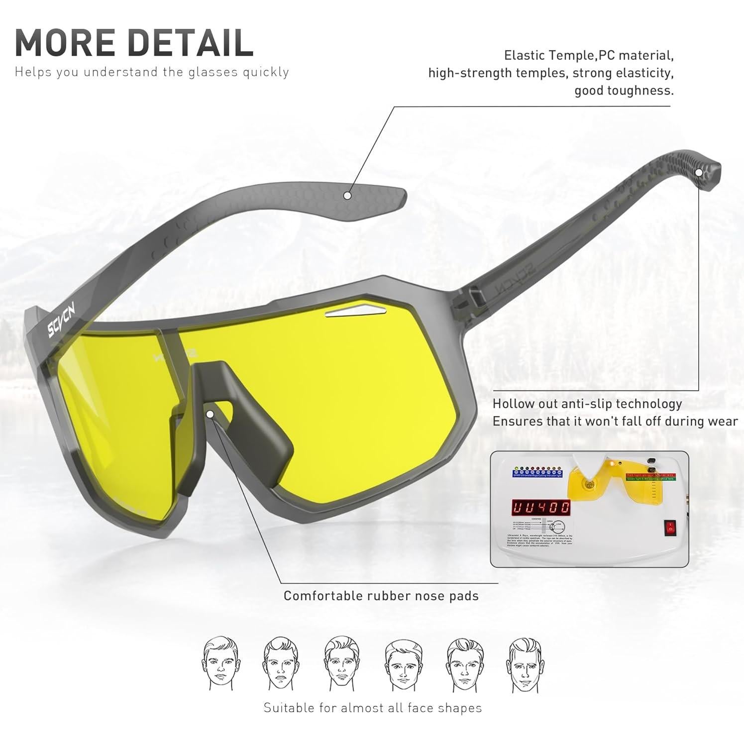 Gafas de Conducción Polarizadas DZ-S62 con Lentes Amarillos