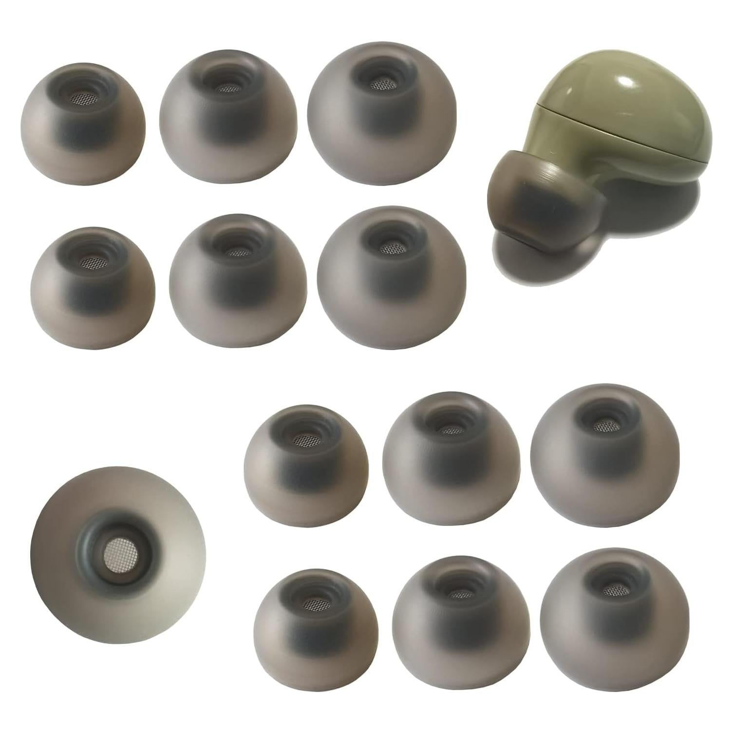 Puntas de Silicona Luckvan para Galaxy Buds 2 - 6 Pares Negro