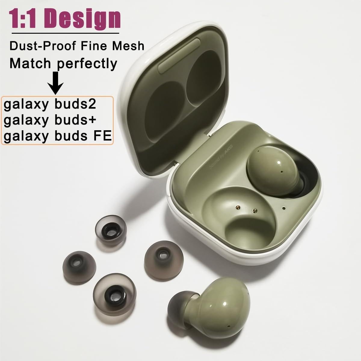 Puntas de Silicona Luckvan para Galaxy Buds 2 - 6 Pares Negro