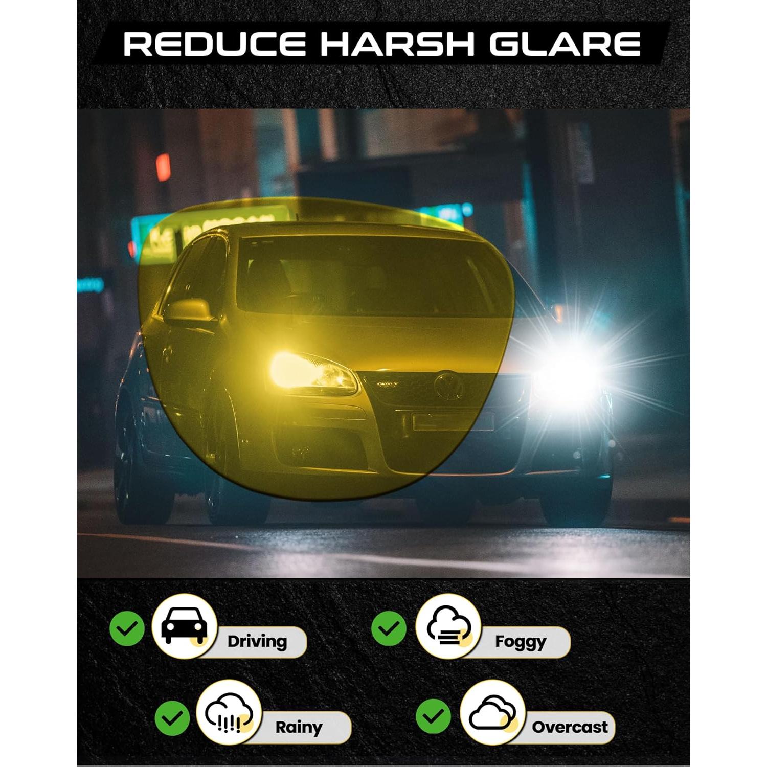 Gafas de Conducción Nocturna SODQW Polarizadas UV400 Amarillas